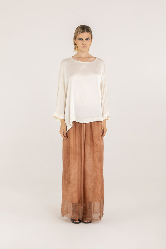 Antique White Over Crew Neck T-shirt