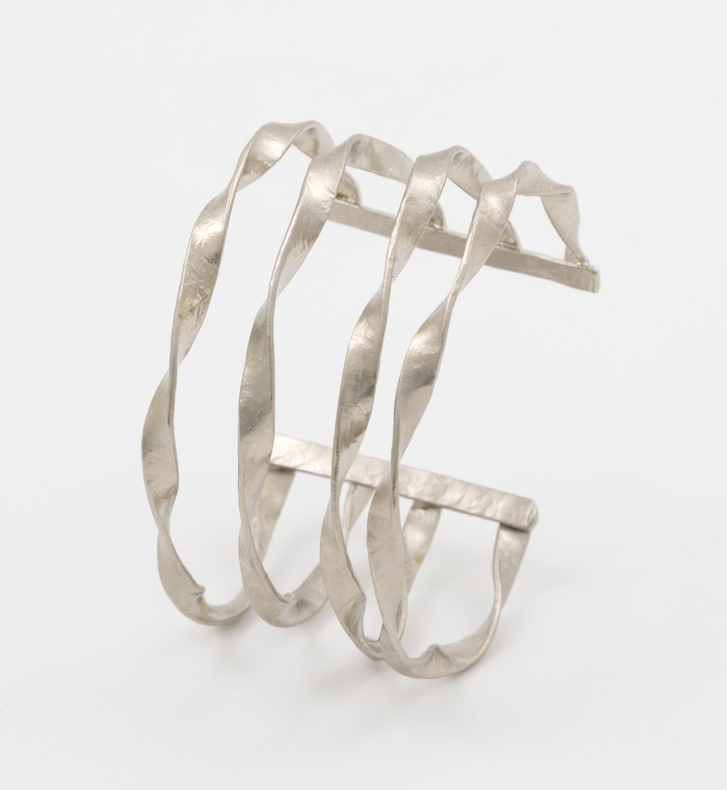 4 Lined Silver Bracelet