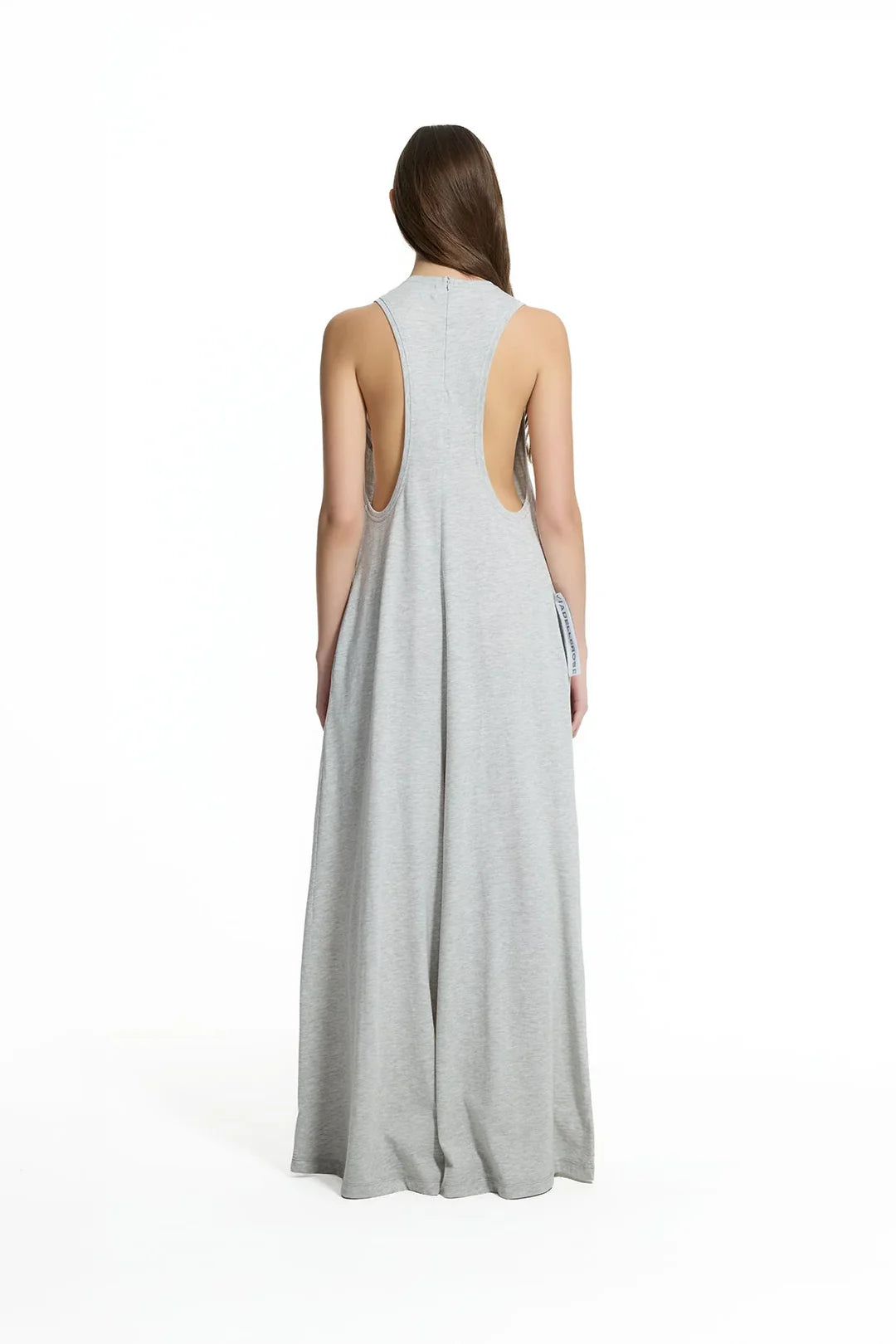 Grey Melange Wide Leg Relaxed Fit Jumpsuit