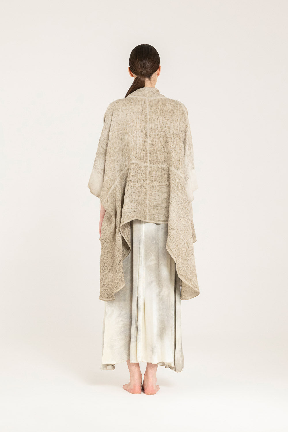 Sand Shell Maxi Knitwear Poncho