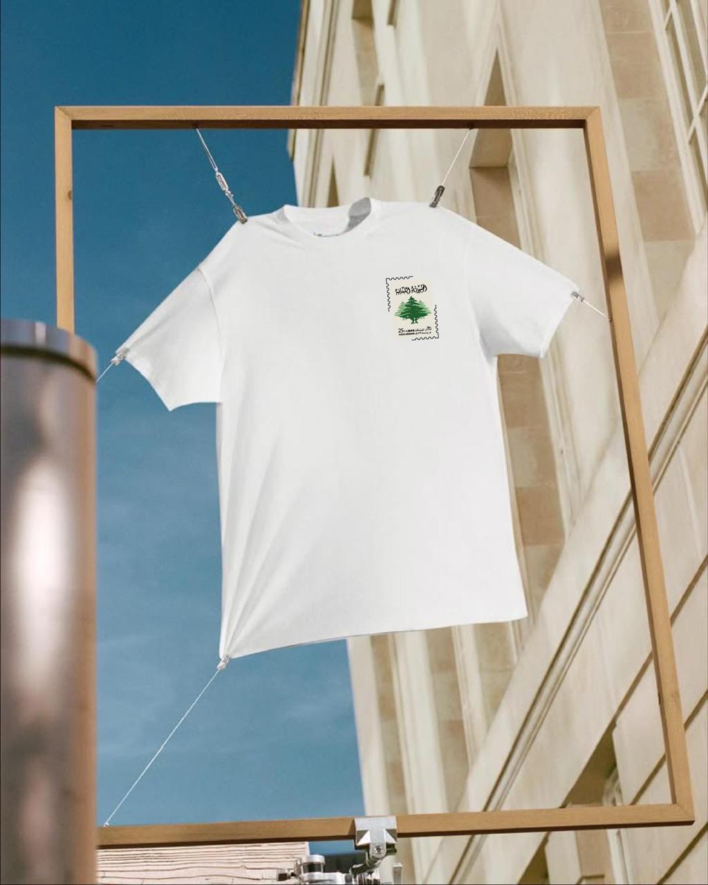Lebanon One Size Round Neck White T-Shirt