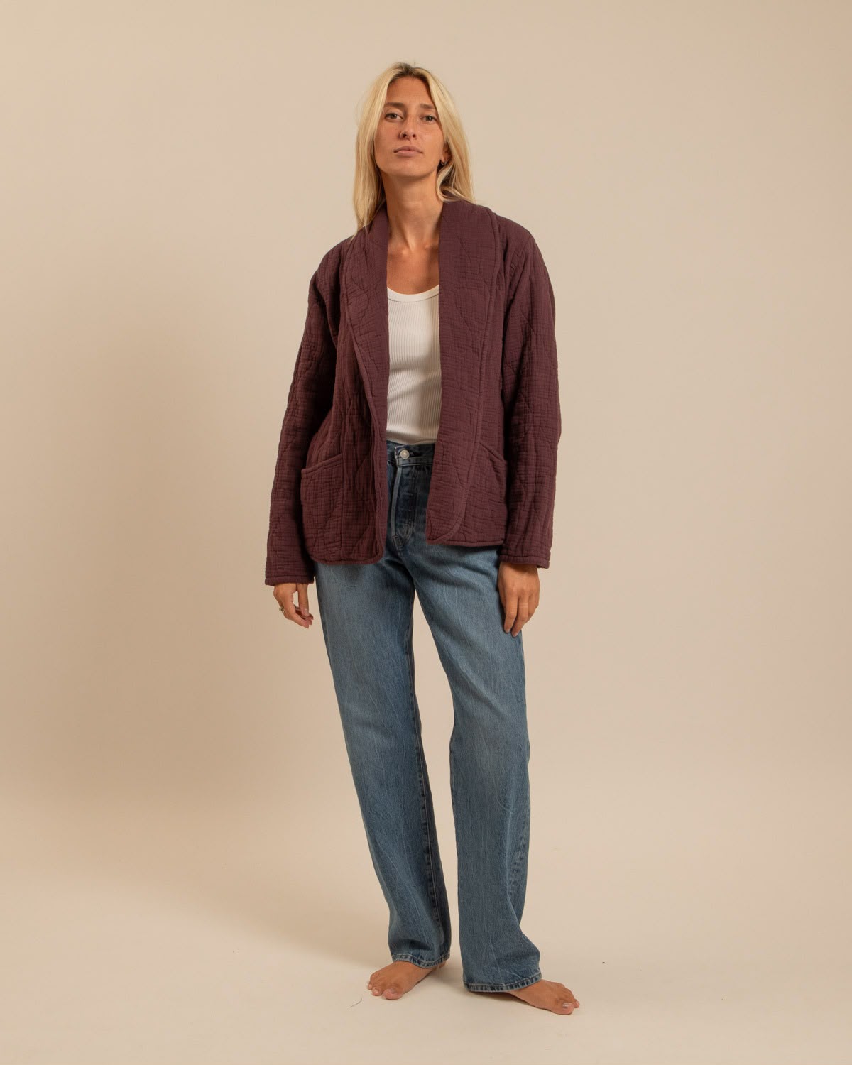 Burgundy textured jacket