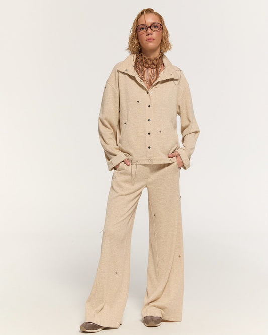 Beige chain-detail set