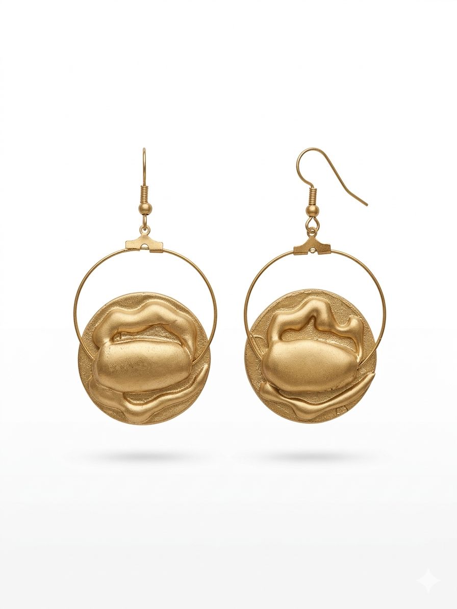 Gold Resin Earrings