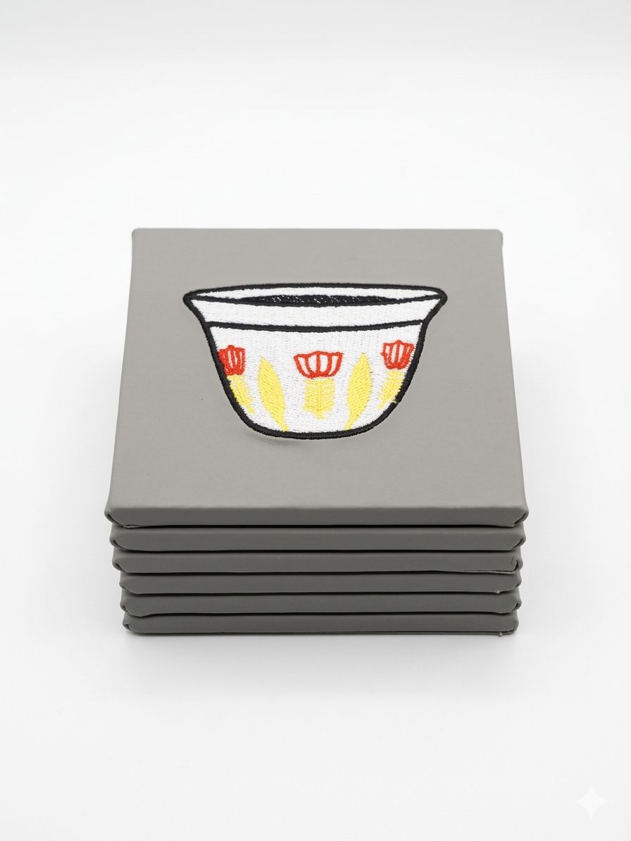 Set of 6 Coasters Different Colors (Chaffeh Cups)