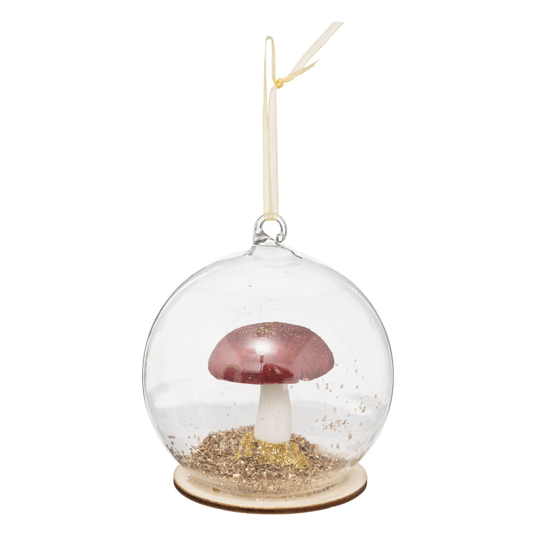 Christmas Glass Ball Mushroom