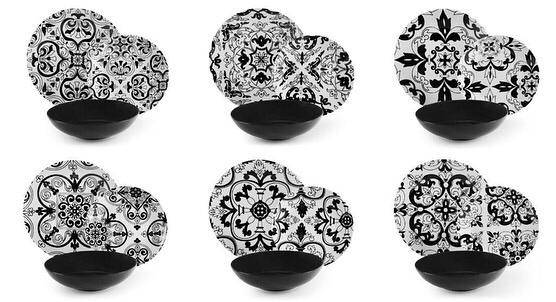 Monochrome  Dinner Set 18 Pcs