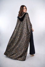 Load image into Gallery viewer, Black Abaya and Dress with Gold Calligraphy
