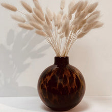 Load image into Gallery viewer, Glass Vase - Leopard Amber Spherical Hand-Blown Decorative Accent
