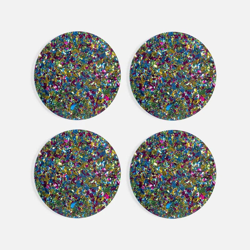 COASTER CARNIVAL GREEN Set of 4