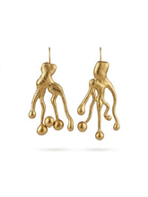 Load image into Gallery viewer, Gold Resin Earrings
