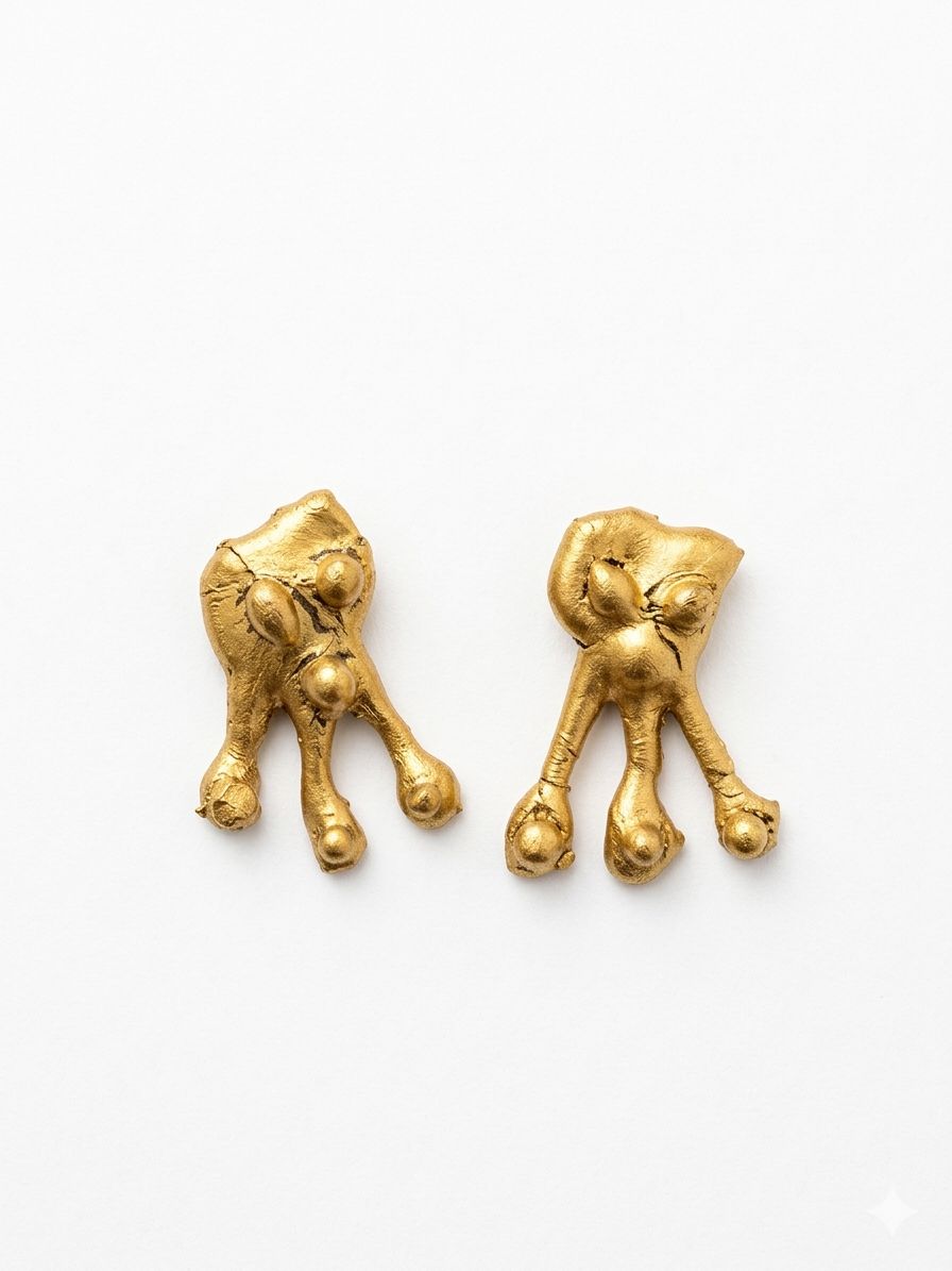 Gold Resin Earrings