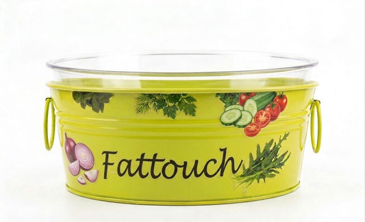 Metal Serving Green Bowl