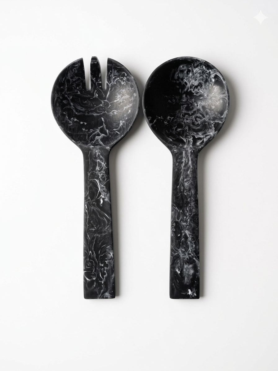 Resin Short Fork And Spatula (Set of 2)