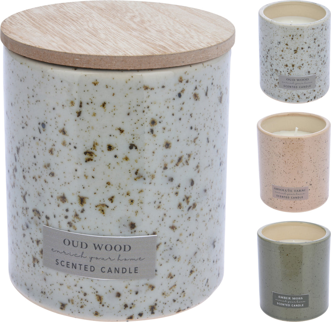 SCENTED CANDLE IN CERAMIC (3 scents)