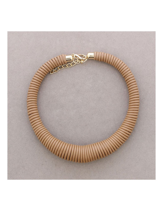 BROWN SPIRAL RUBBER CHOKER