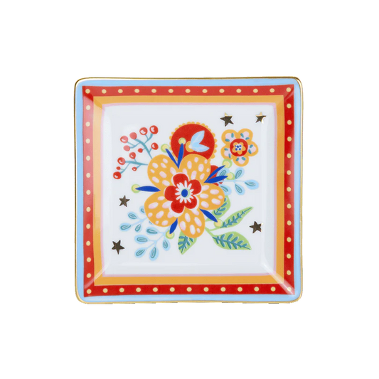 Mini Tray Mamma Mia Porcelain Square Decorative Plate 15x15 cm
