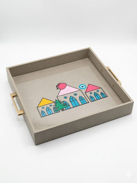 Leather tray