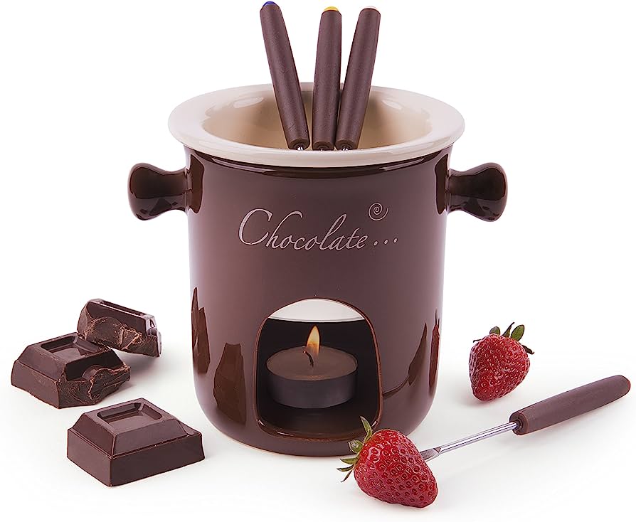 7 PIECES CHOCOLATE FONDUE SET