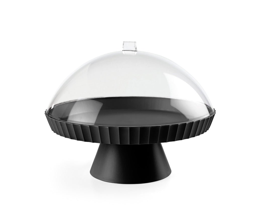 Black and White cake stand and cover