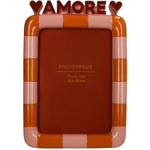 Load image into Gallery viewer, Photo Frame Amore Polyresin 13x18 cm Pastel Pink Burgundy Terra
