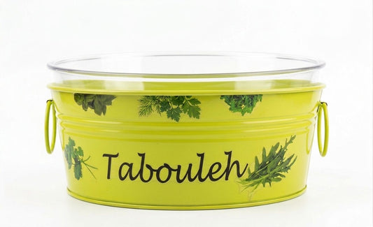 Metal Serving Green Bowl