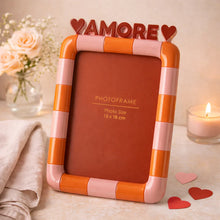 Load image into Gallery viewer, Photo Frame Amore Polyresin 13x18 cm Pastel Pink Burgundy Terra
