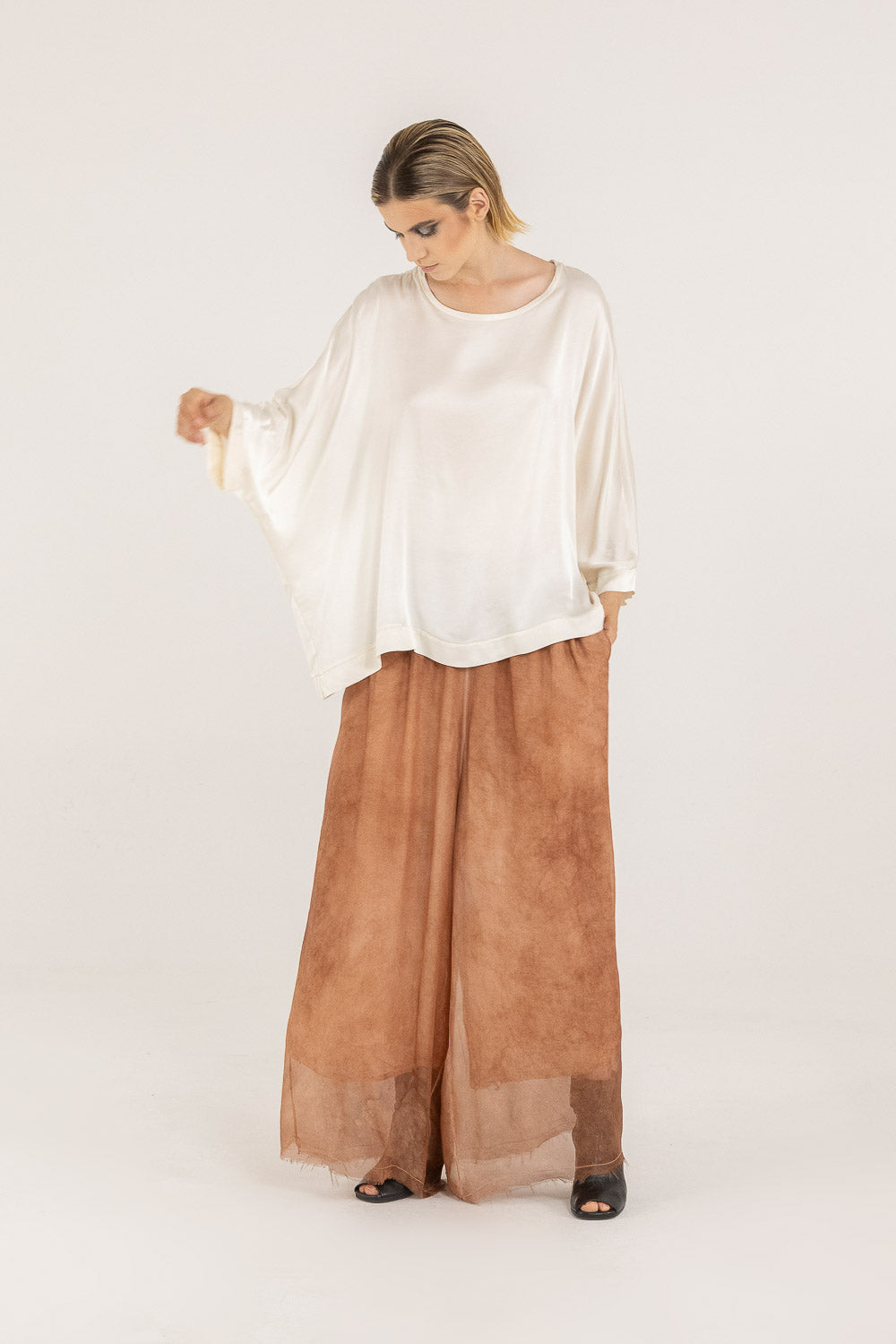 Antique White Over Crew Neck T-shirt