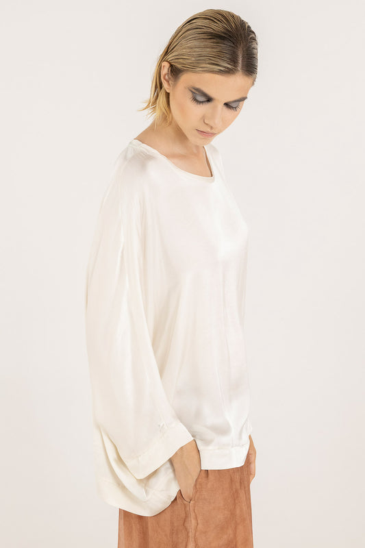 Antique White Over Crew Neck T-shirt