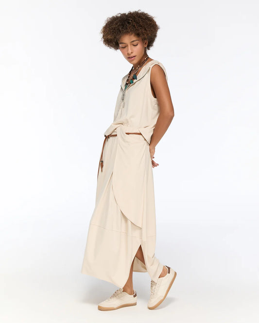 Beige Blouse with Beige Trousers