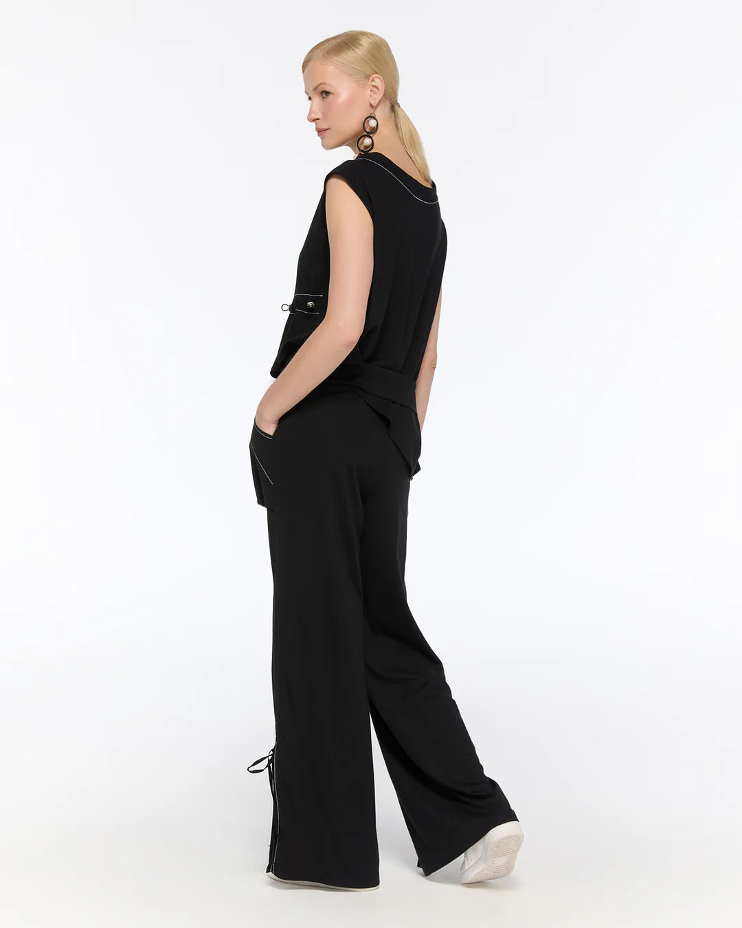 Black Blouse with Black Trousers