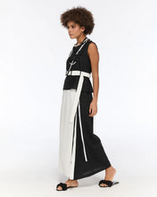 Load image into Gallery viewer, Black Blouse with Original Black &amp; White Trousers
