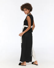 Load image into Gallery viewer, Black Blouse with Original Black &amp; White Trousers
