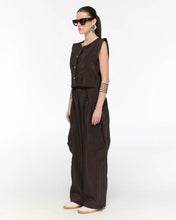Load image into Gallery viewer, Coffee Color Blouse with Coffee Color Trousers
