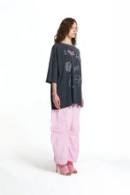 Load image into Gallery viewer, Black Graphic Print Washed Oversize Tunic
