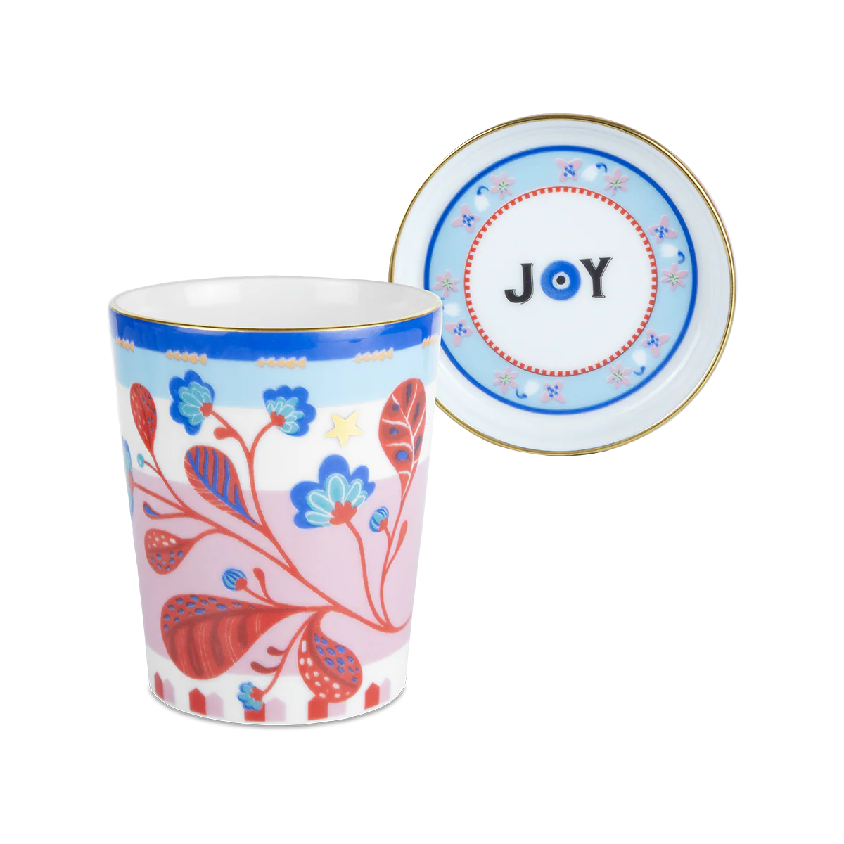 CUP WITH LID/SAUCER