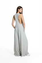 Load image into Gallery viewer, Grey Melange Wide Leg Relaxed Fit Jumpsuit
