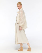 Load image into Gallery viewer, Sand high-waisted pleated maxi skirt
