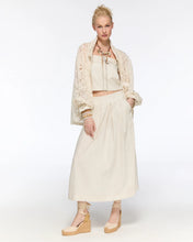 Load image into Gallery viewer, Sand lace oversized cropped zip jacket
