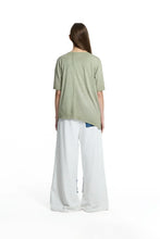 Load image into Gallery viewer, Khaki Graphic Asymmetric T-shirt
