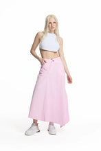 Load image into Gallery viewer, Pink Asymmetric Slit Detailed Long Skirt
