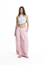Load image into Gallery viewer, Pink High Waist Pleated Trousers
