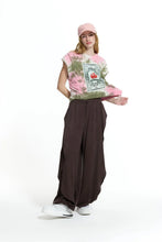 Load image into Gallery viewer, Pink Khaki Tie-dye Printed T-shirt
