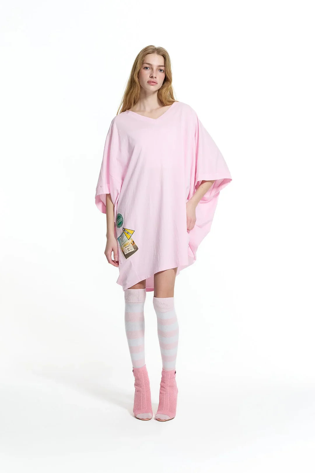 Pink Printed Oversized Tunic