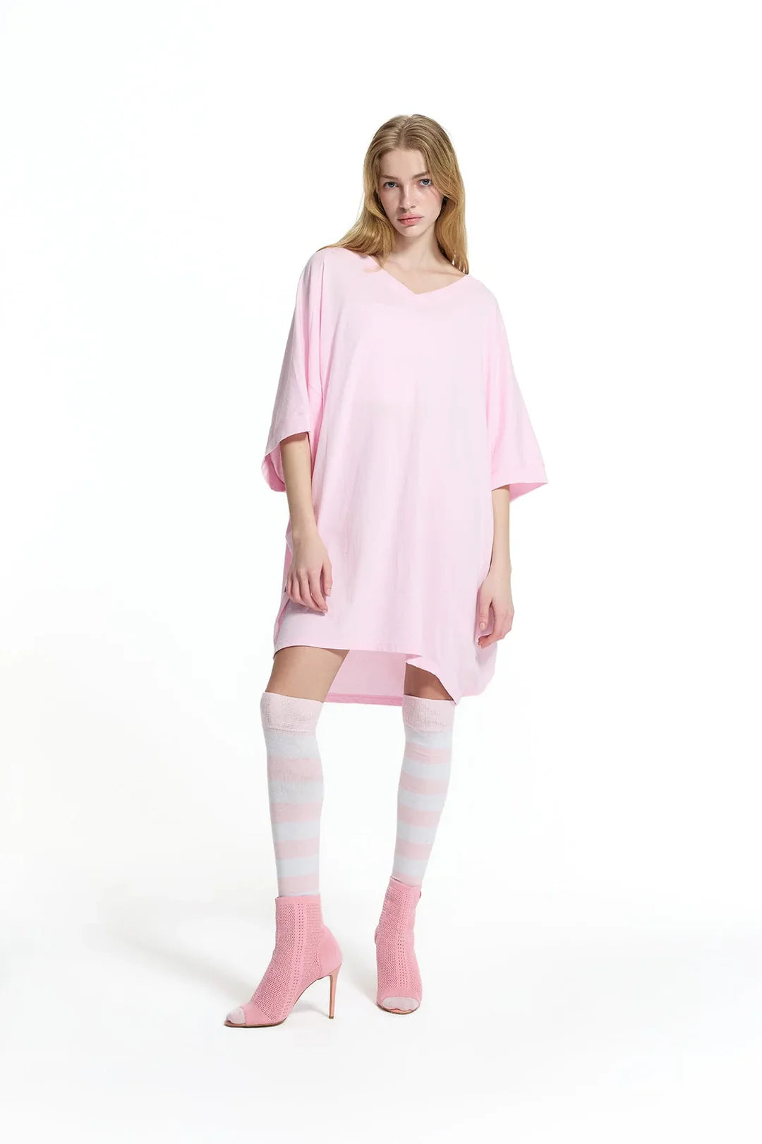 Pink Printed Oversized Tunic