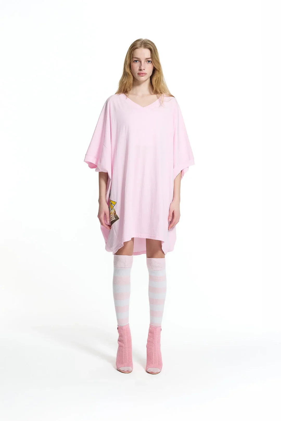 Pink Printed Oversized Tunic