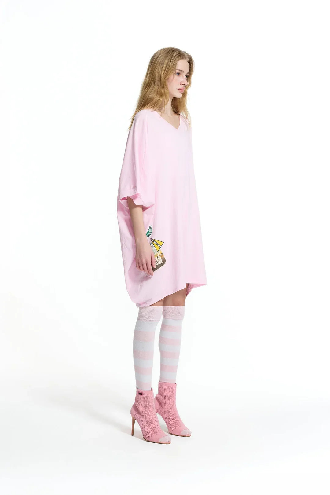 Pink Printed Oversized Tunic