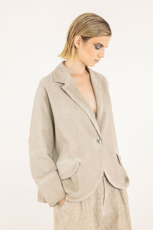 SAND SHELL BLAZER OVER