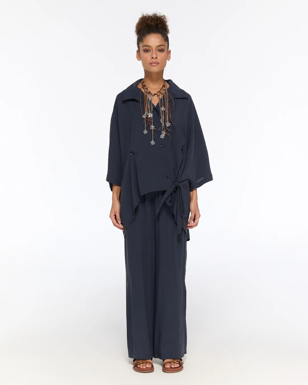 Indigo Shirt with Indigo Trousers