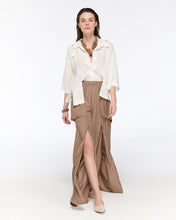 Load image into Gallery viewer, White Shirt with Mocha Trousers
